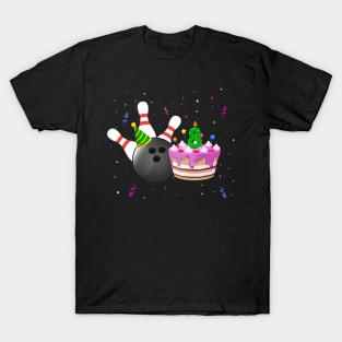 Bowling 8th Birthday Bday Party Kids 8 years Old Bowler T-Shirt